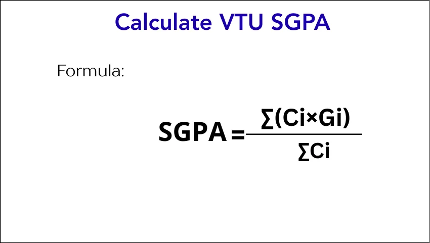 Calculate VTU SGPA