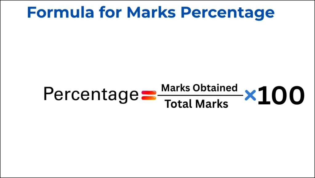 Formula for Marks Percentage