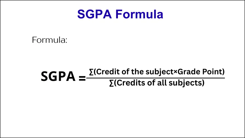 KTU SGPA Formula