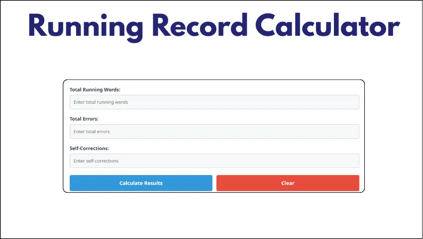 Running Record Calculator