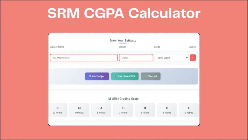 SRM CGPA Calculator