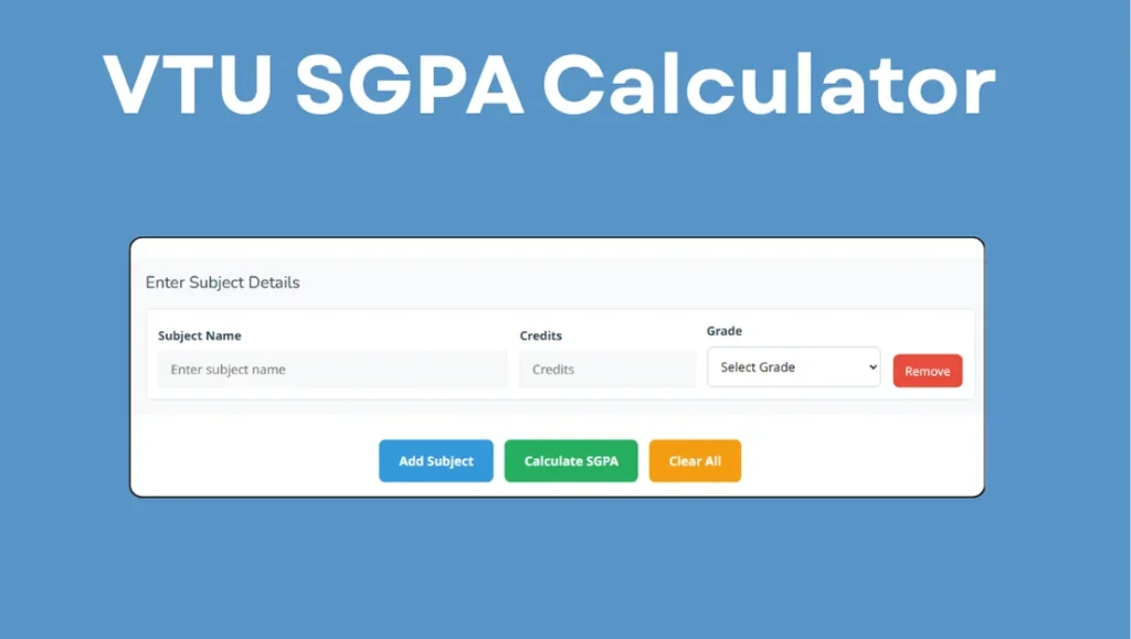 VTU SGPA Calculator
